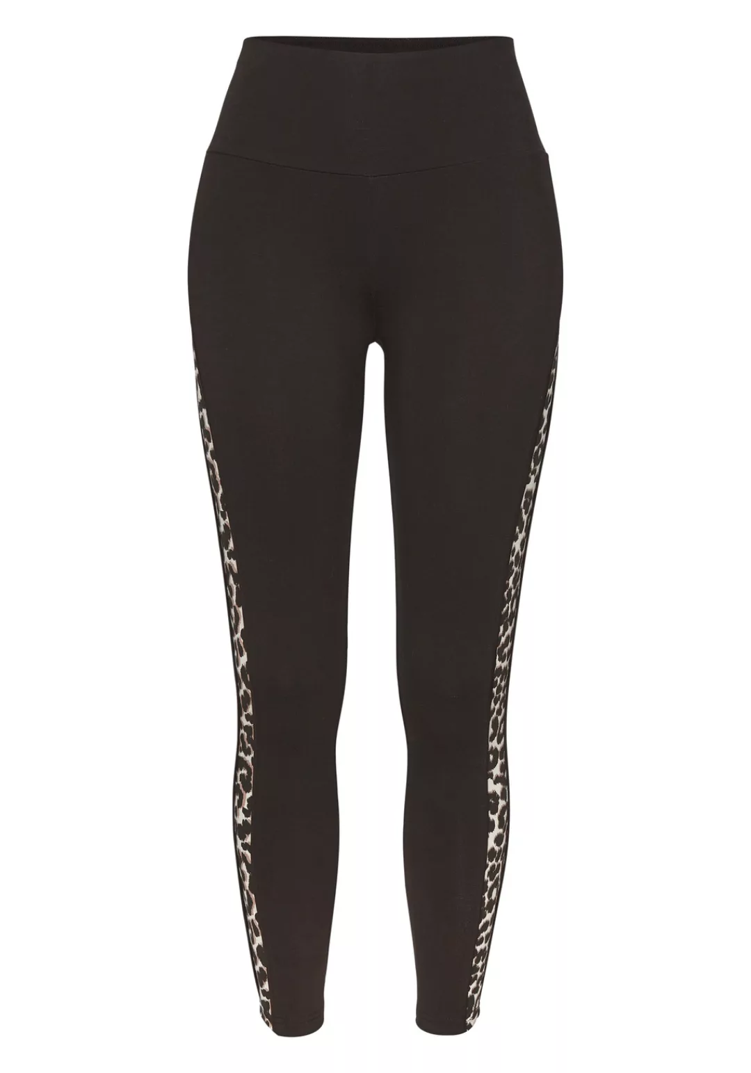 LASCANA ACTIVE Leggings, Einsätze mit Leopardenmuster an den Beinen günstig online kaufen