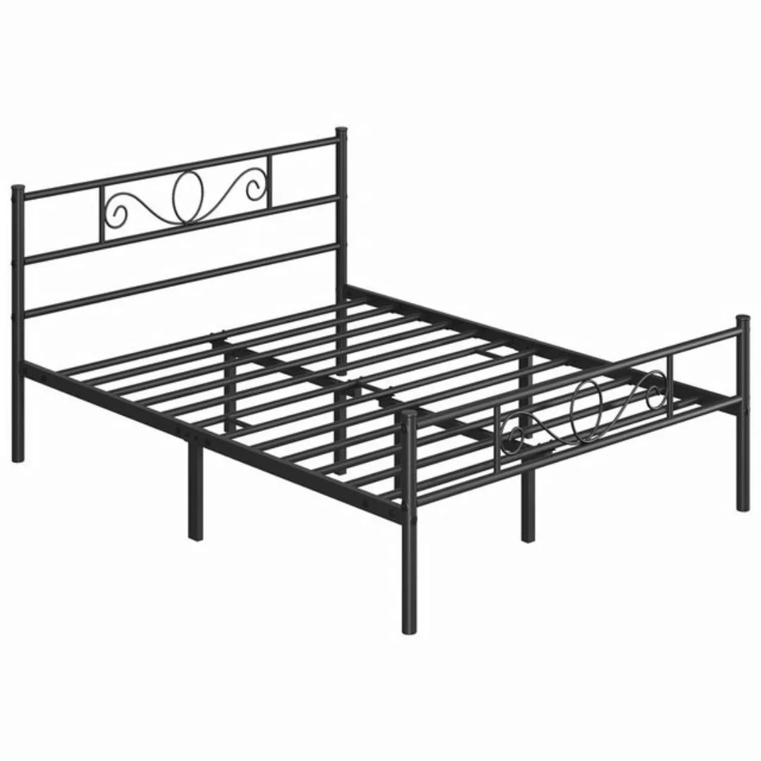 Yaheetech Bettgestell Metallbett mit Kopfteil, Einzelbett/Doppelbett Metall günstig online kaufen