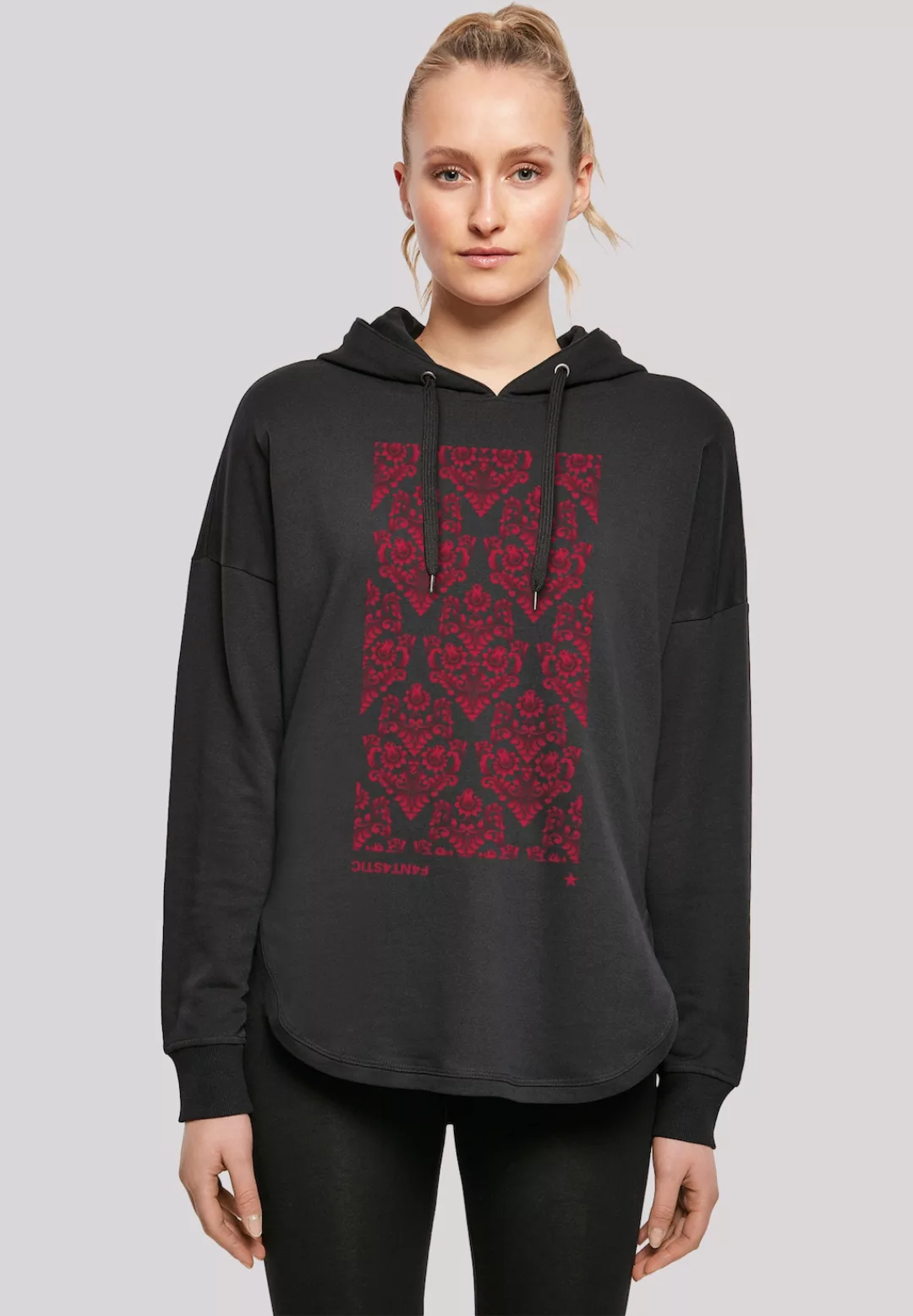 F4NT4STIC Kapuzenpullover "Blumen Muster Rot", Print günstig online kaufen