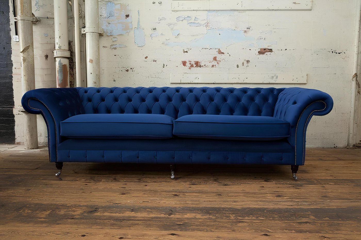 Xlmoebel Sofa Neues XXL Großes Sofa mit 4 Sitzplätzen im Chesterfield-Stil günstig online kaufen