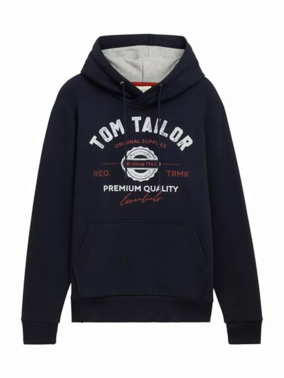 Tom Tailor Herren Kapuzenpullover PRINT - Regular Fit günstig online kaufen