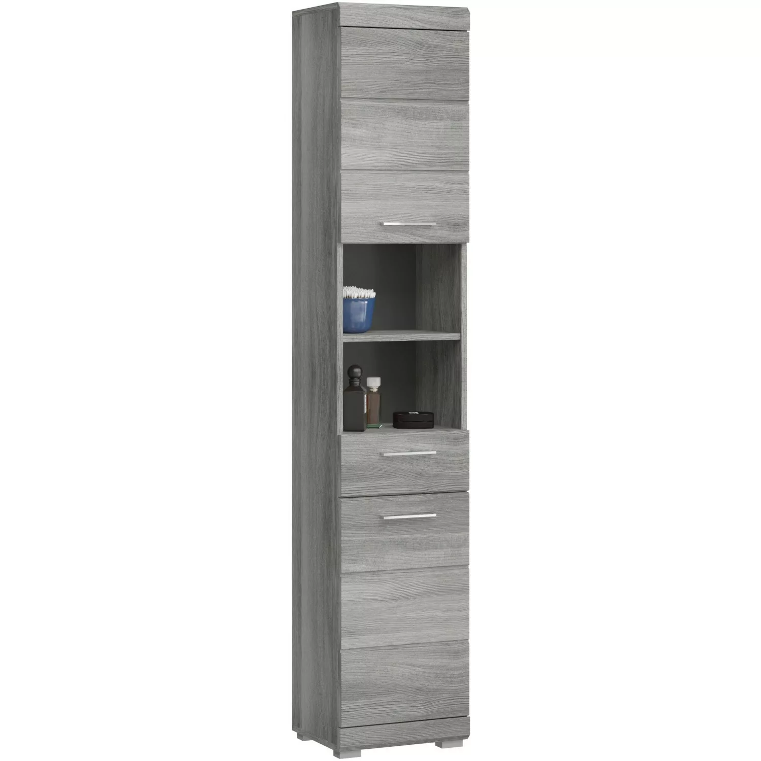 xonox.home Hochschrank in Rauchsilber - 37x191x31cm (BxHxT) günstig online kaufen