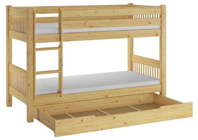 ERST-HOLZ Etagenbett Kinderstockbett 90x200 Kiefer massiv Etagenbett günstig online kaufen