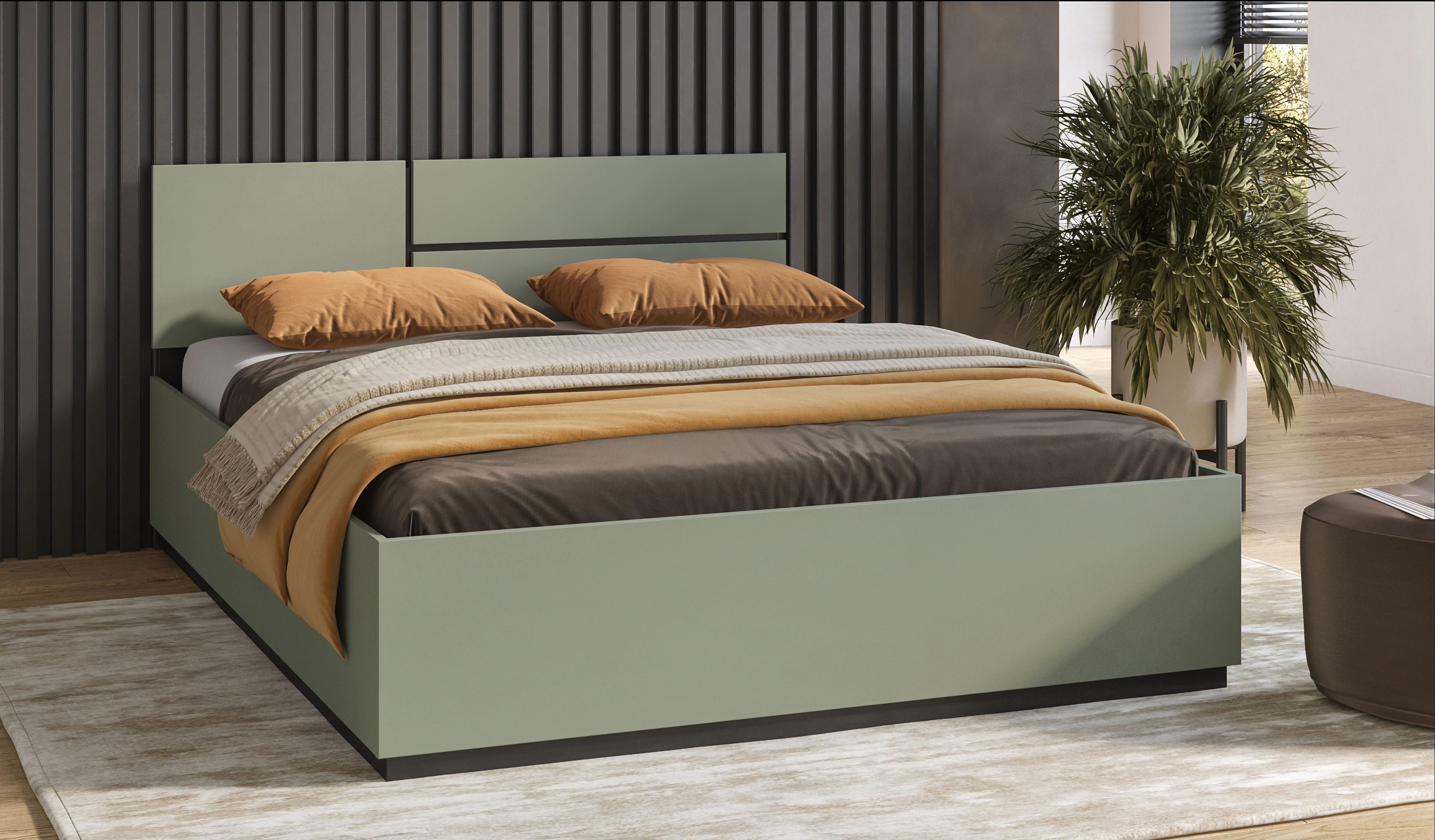 Home affaire Bettgestell "Cross, moderner Bettrahmen", Doppelbett in zwei G günstig online kaufen