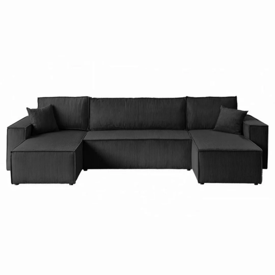 Lookway Wohnlandschaft CARLOS U CORD Gepolstertes Sofa in U-Form, Schlaffun günstig online kaufen