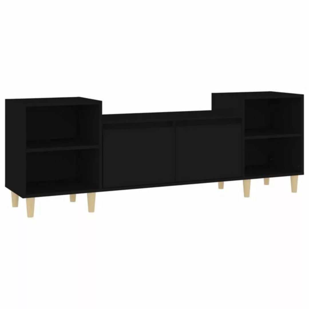 furnicato TV-Schrank Schwarz 160x35x55 cm Holzwerkstoff günstig online kaufen