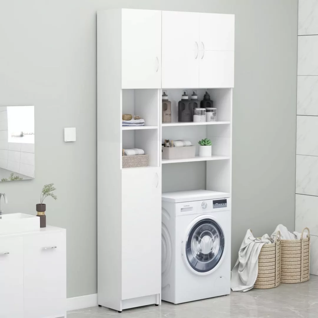 Waschmaschinenschrank-set Weiß Spanplatte günstig online kaufen