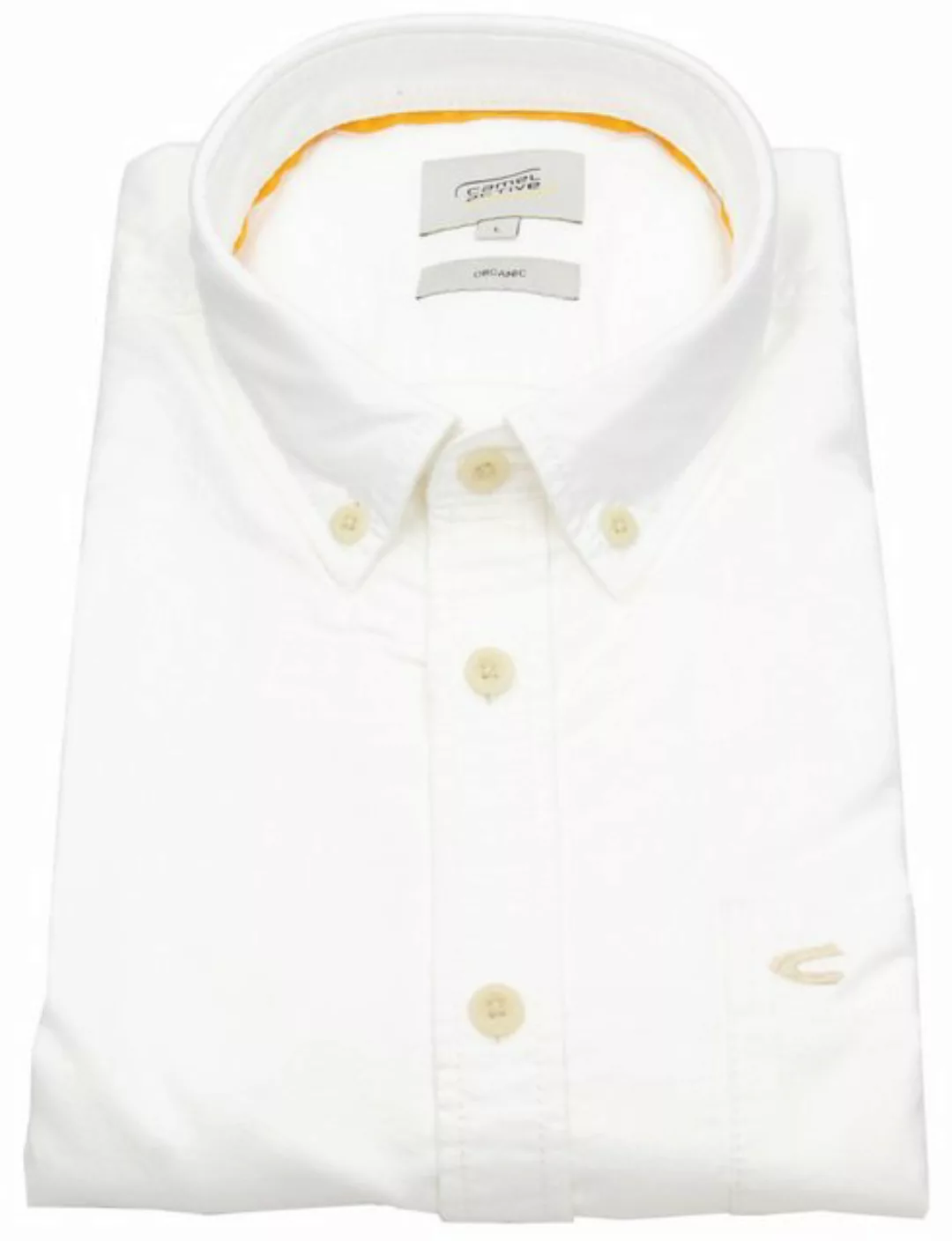 camel active Langarmhemd aus zertifiziertem Organic Cotton Button-Down günstig online kaufen