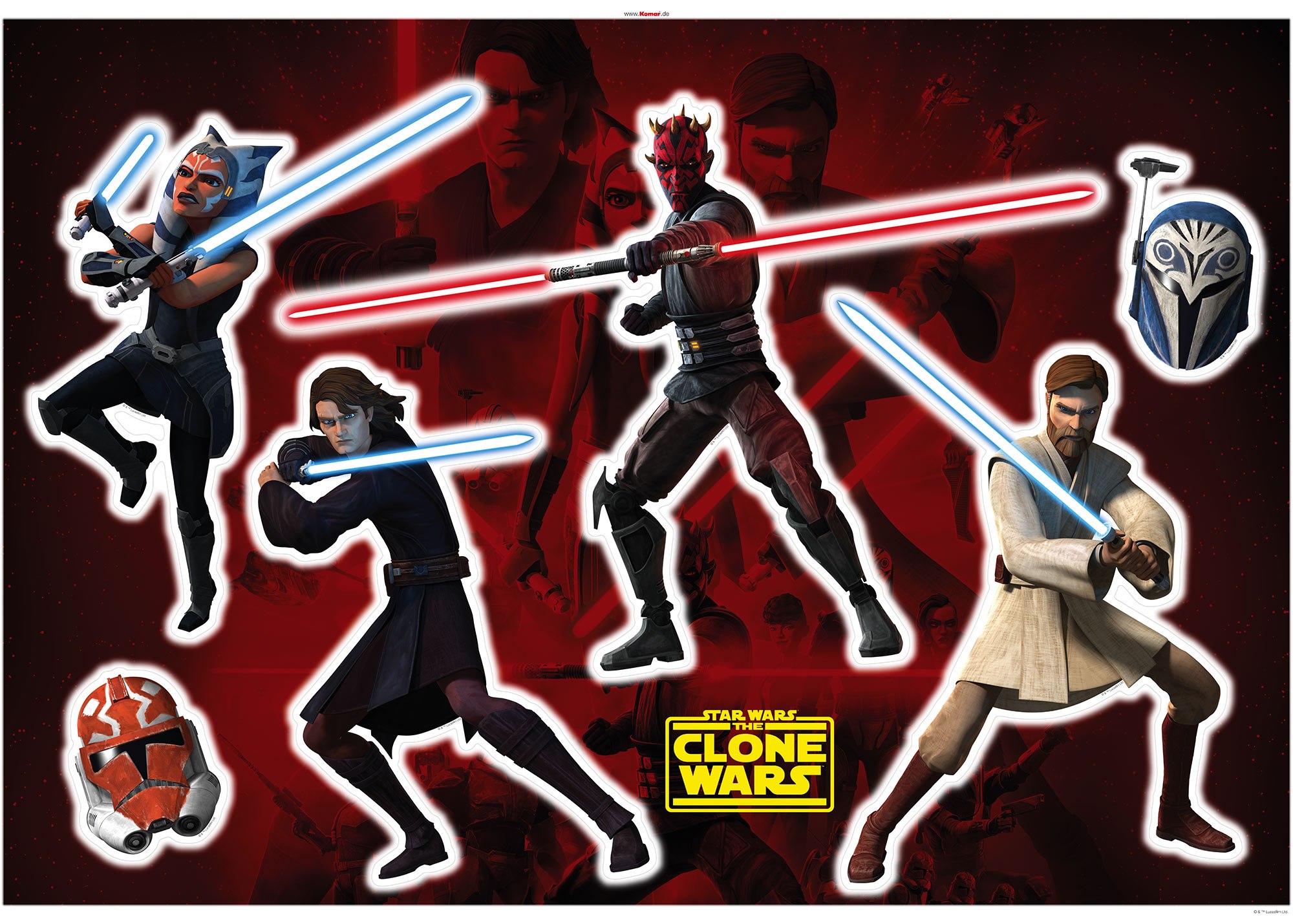 Komar Wandtattoo Clone Wars Showdown Disney Clone Wars Showdown B/L: ca. 10 günstig online kaufen