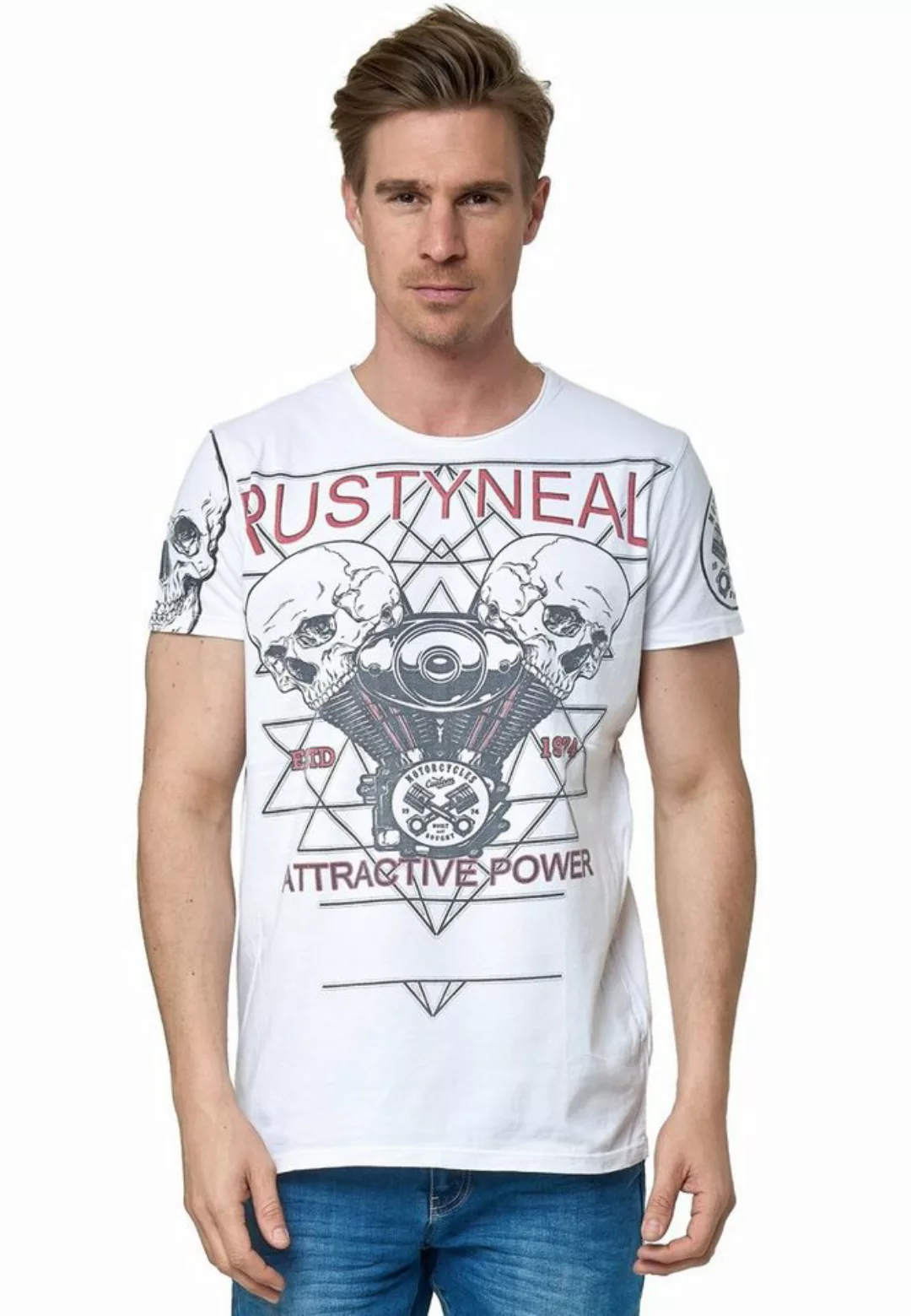 Rusty Neal T-Shirt, mit V-Neck günstig online kaufen