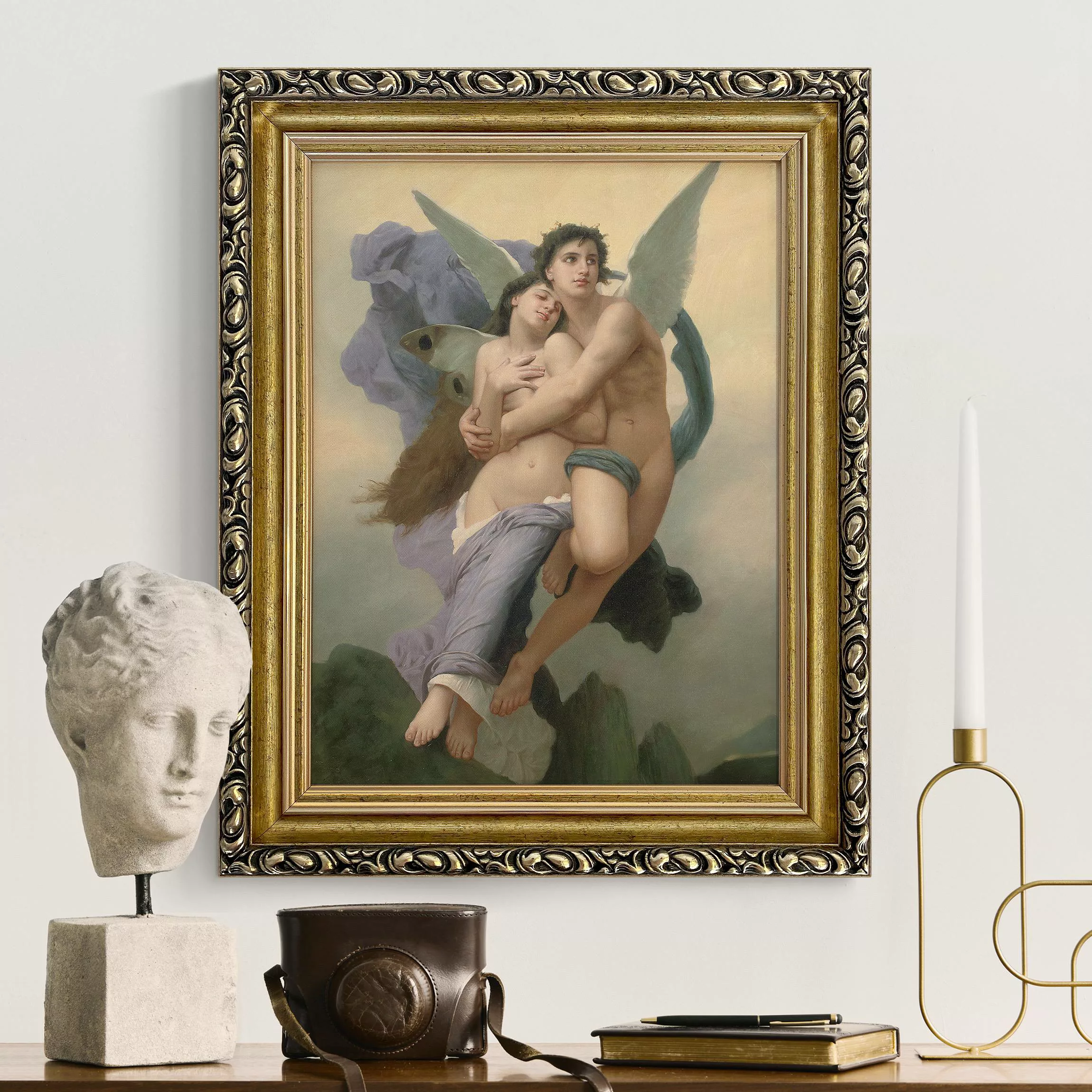 Gerahmtes Leinwandbild William-Adolphe Bouguereau - Entführung der Psyche günstig online kaufen