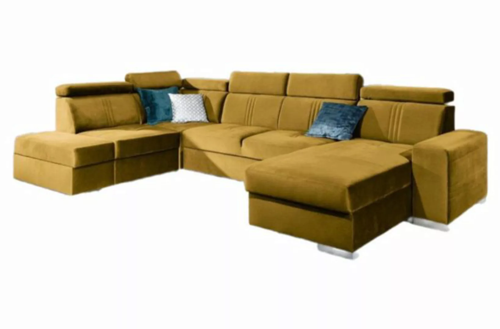 Luxusbetten24 Schlafsofa Designer Sofa Leandro U, mit USB, Schlaf- und Klap günstig online kaufen