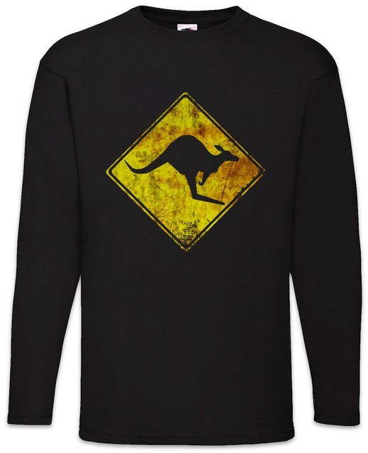 Urban Backwoods Langarmshirt Kangaroos Crossing Vintage Logo Sign Langarm T günstig online kaufen