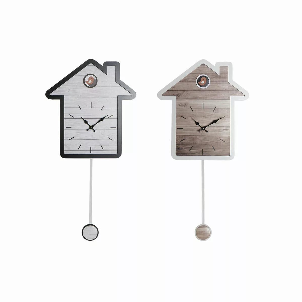 Wanduhr Dkd Home Decor 32 X 5 X 56 Cm Natürlich Weiß Kunststoff Haus Holz M günstig online kaufen