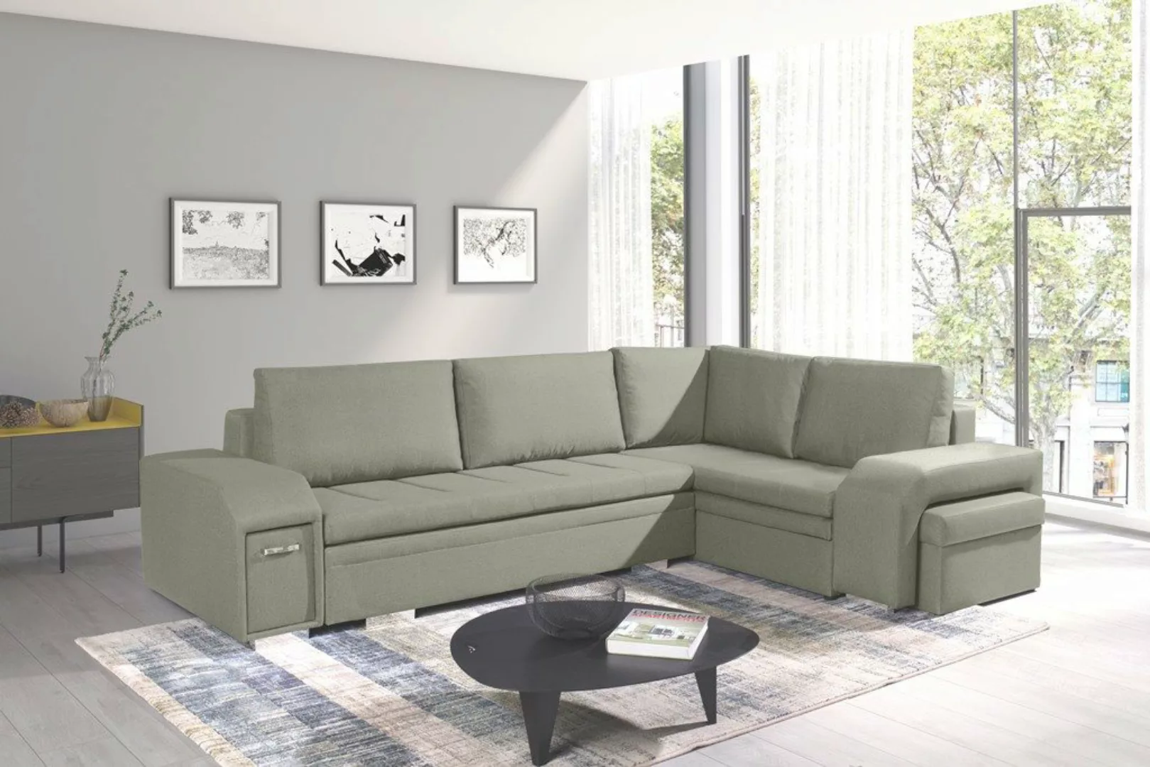 ALTDECOR Ecksofa LIA, Couch mit Schlaffunktion, Wohnzimmer - Wohnlandschaft günstig online kaufen