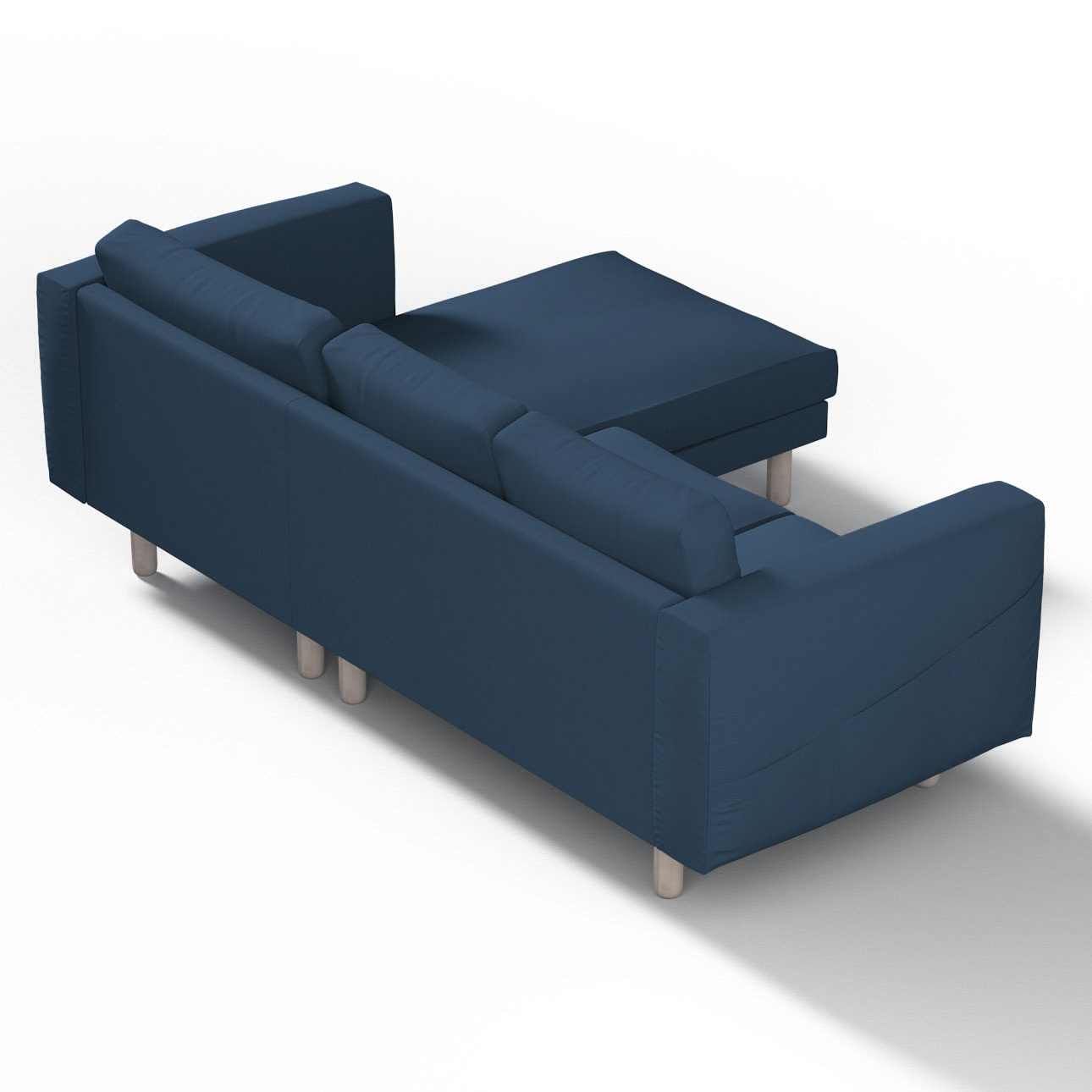Bezug für Norsborg 3-Sitzer Sofa mit Recamiere, marinenblau , Norsborg Bezu günstig online kaufen