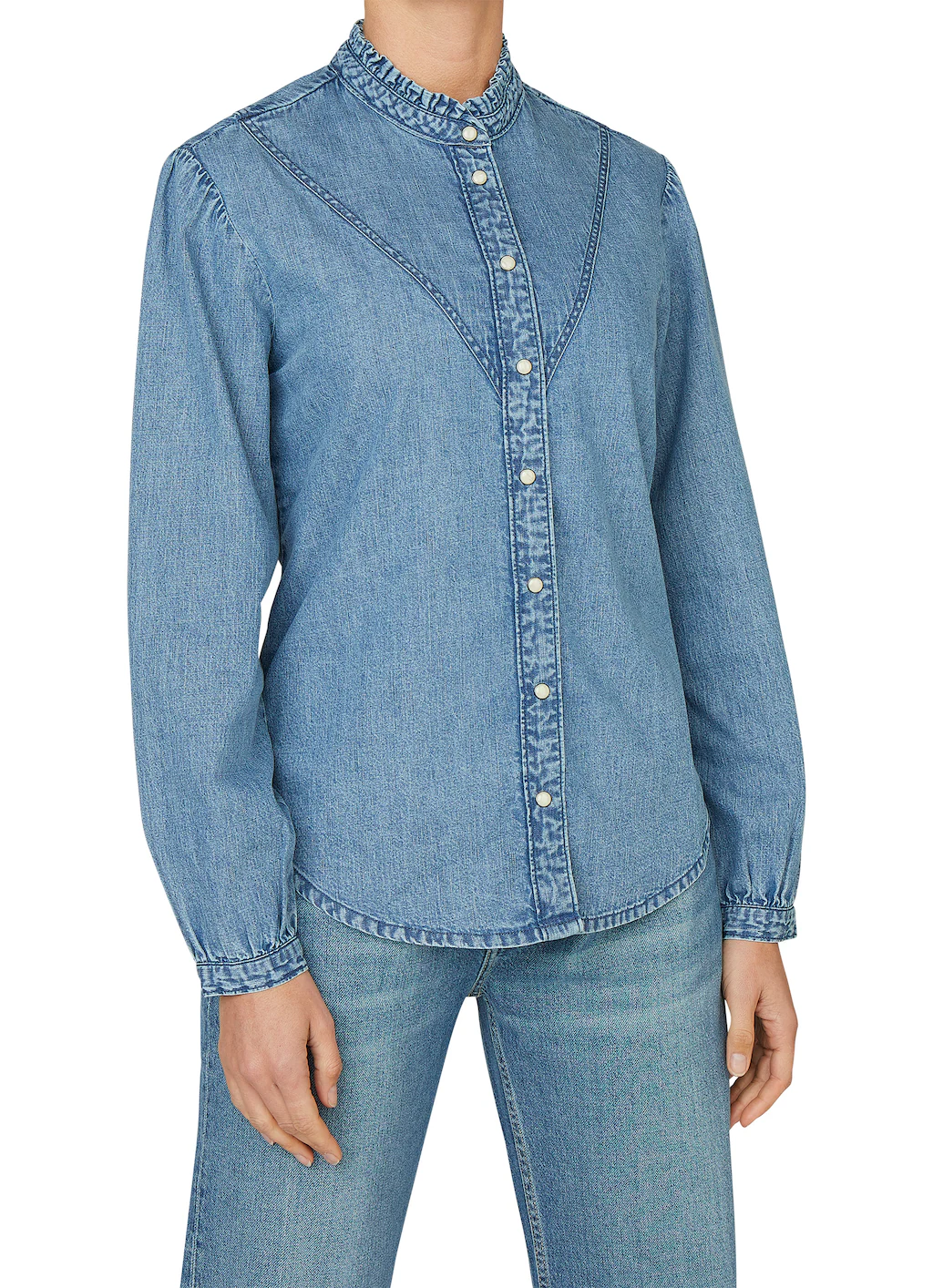 Pepe Jeans Jeansbluse "REGULAR DENIM BLOUSE", mit Druckknöpfen günstig online kaufen