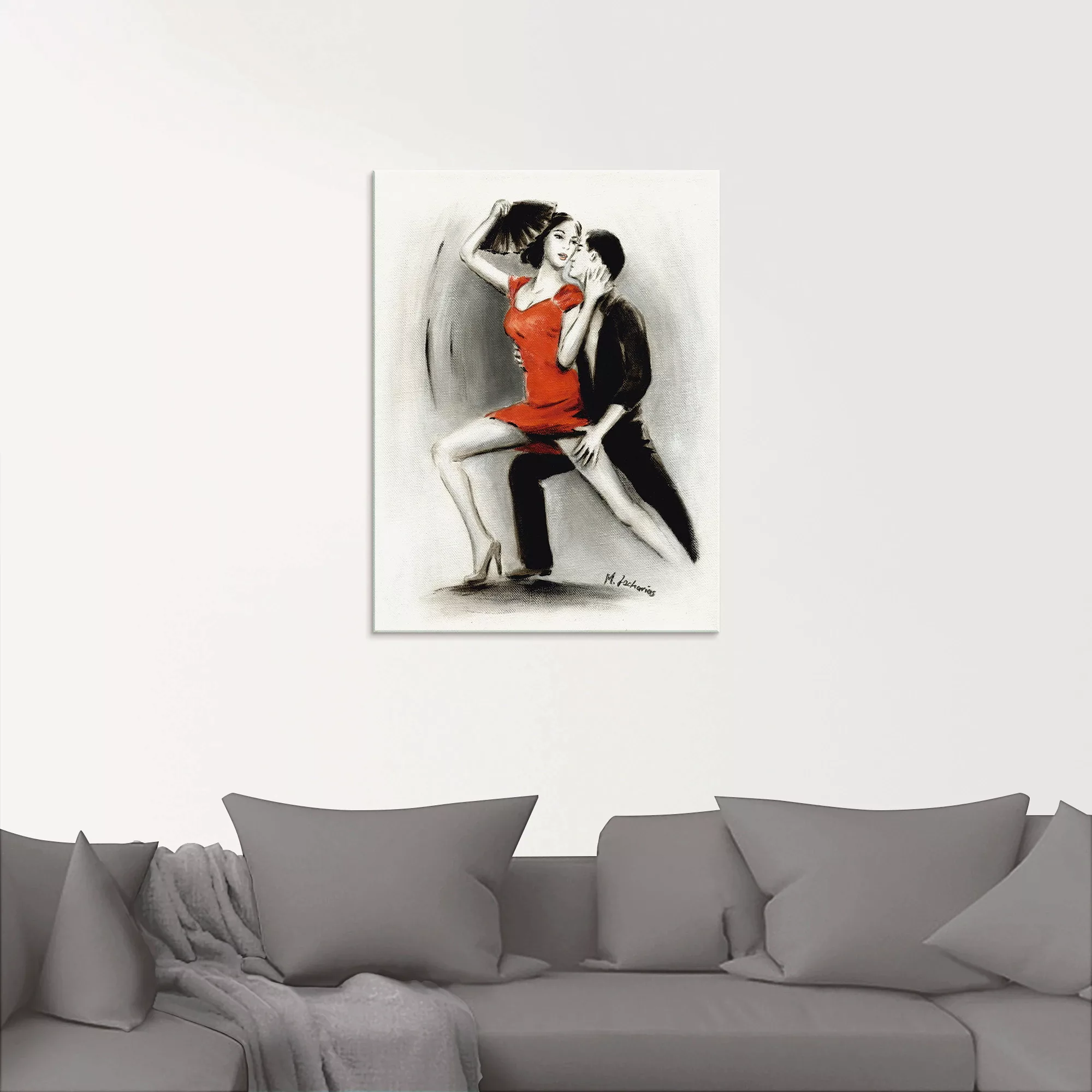 Artland Glasbild "Leidenschaftliches Tanzpaar", Menschen, (1 St.), in versc günstig online kaufen