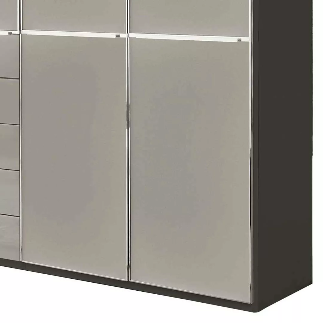 Drehtürschrank XXL Kleiderschrank 236 cm hoch mit zehn Schubladen günstig online kaufen