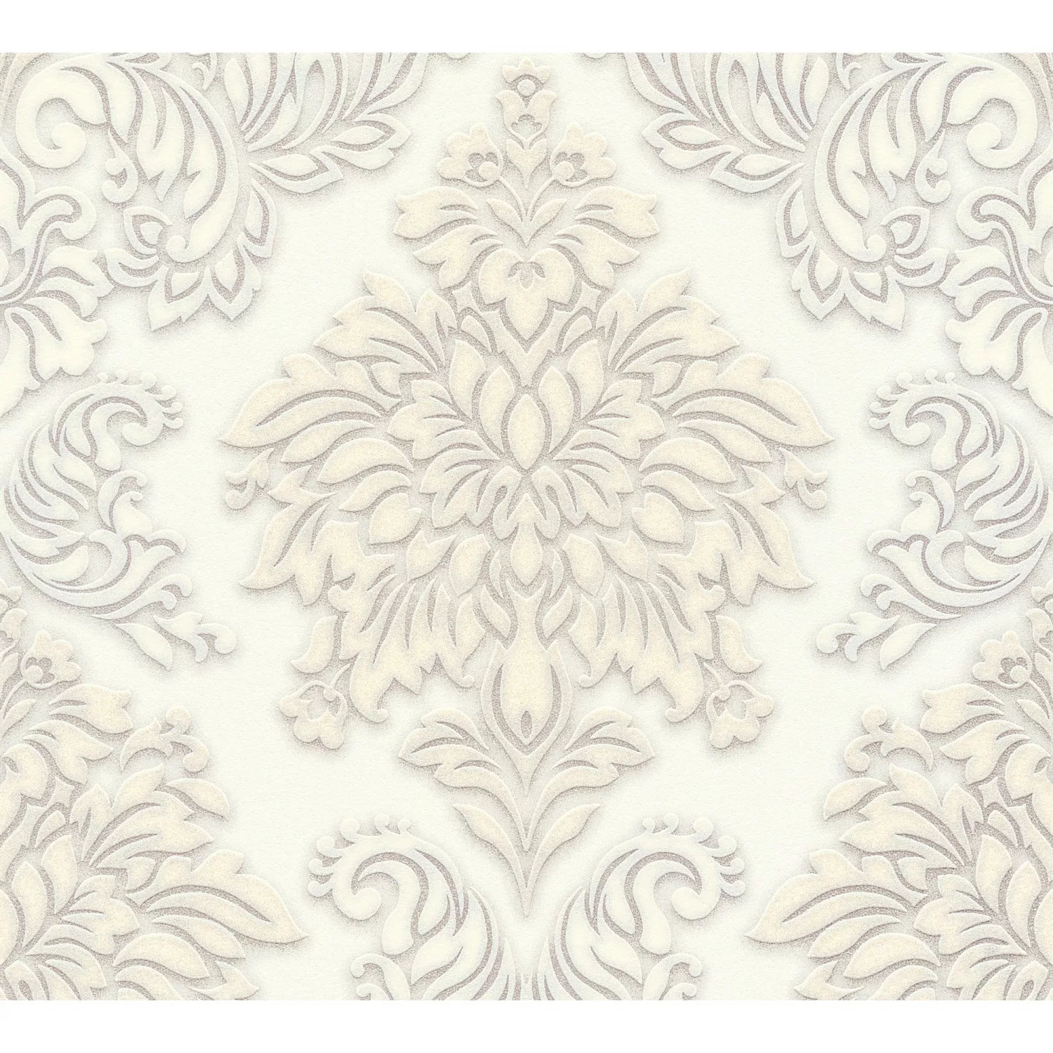 Bricoflor Neobarock Tapete in Creme Weiß Elegante Vliestapete mit Barock Mu günstig online kaufen