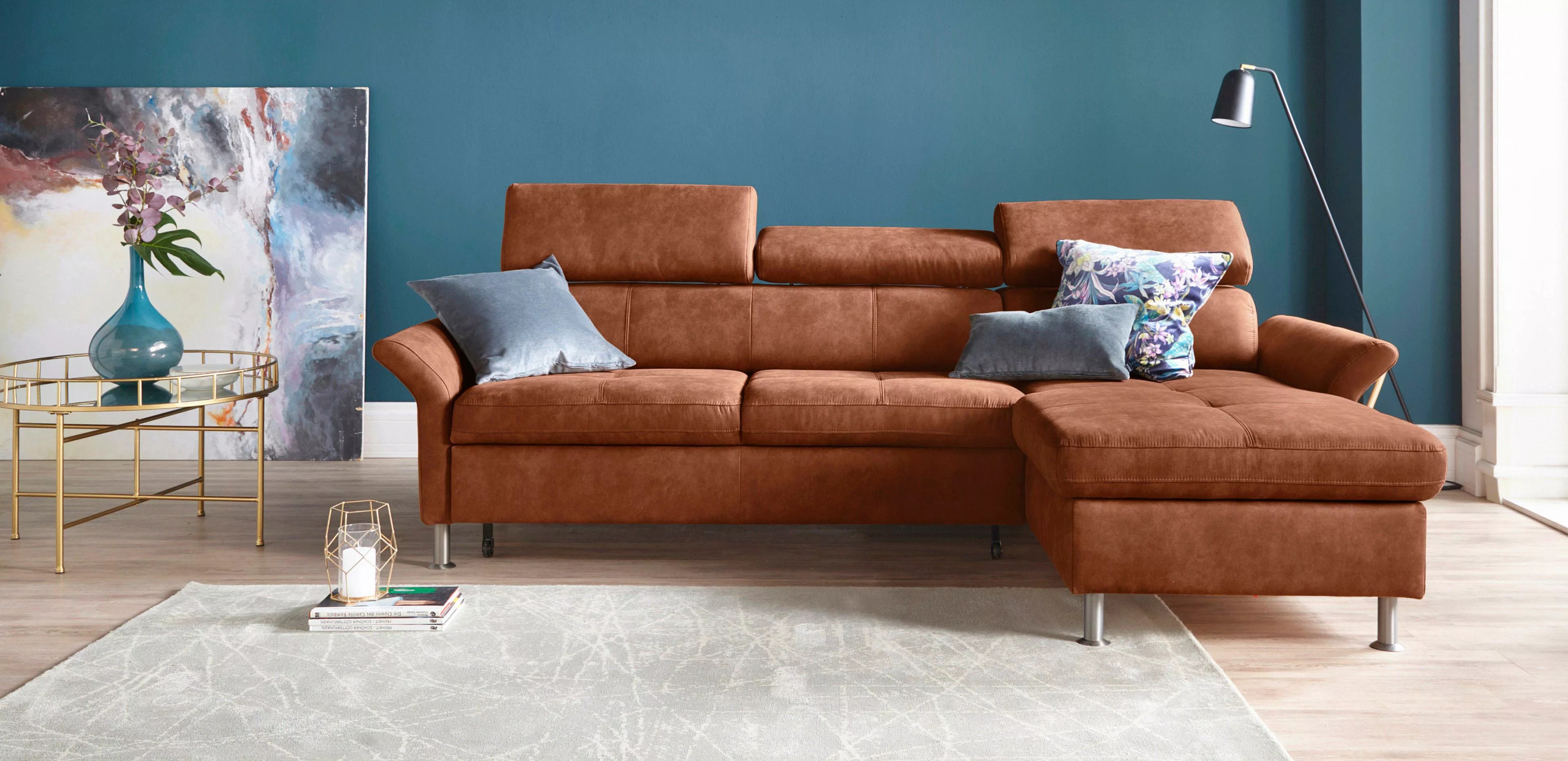 exxpo - sofa fashion Ecksofa Maretto, L-Form, inkl. Kopf- bzw. Rückenverste günstig online kaufen