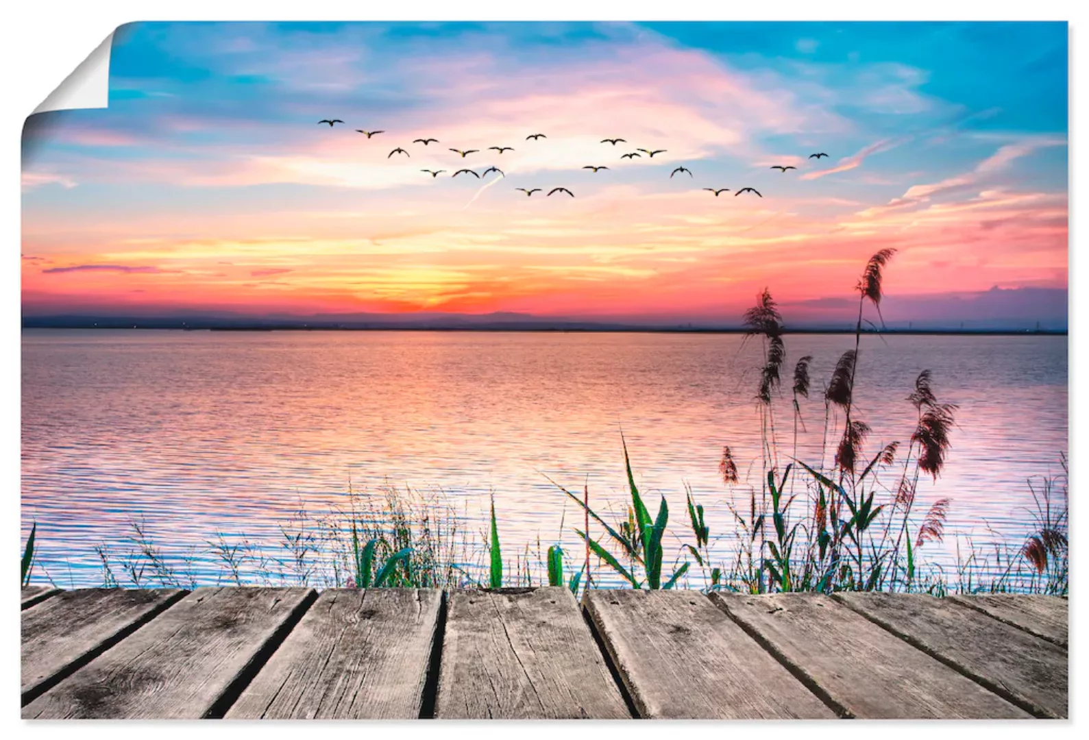 Artland Wandbild "Der See in den Farben der Wolken", Gewässer, (1 St.), als günstig online kaufen