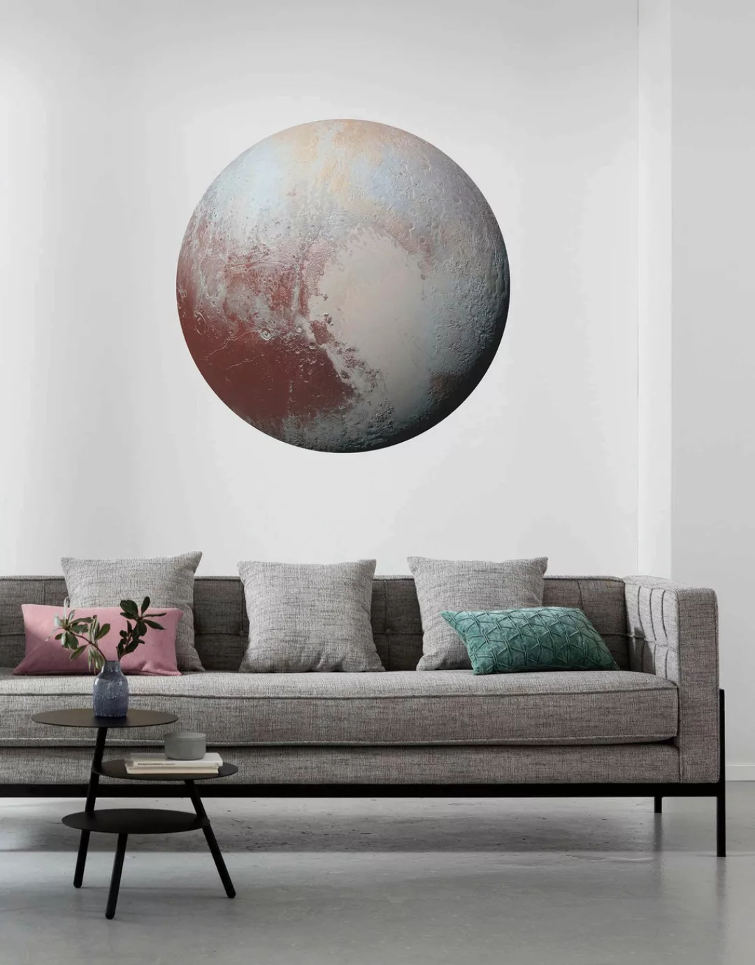 Sanders & Sanders Selbstklebende Runde Tapete Planeten Multicolor Ø 125 cm günstig online kaufen