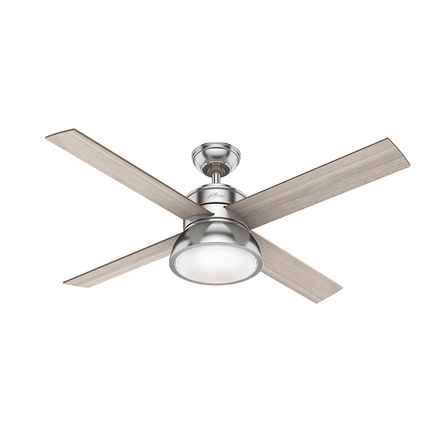 HUNTER FANS Deckenventilator Loki Nickel Gebürstet 132 cm mit Beleuchtung u günstig online kaufen