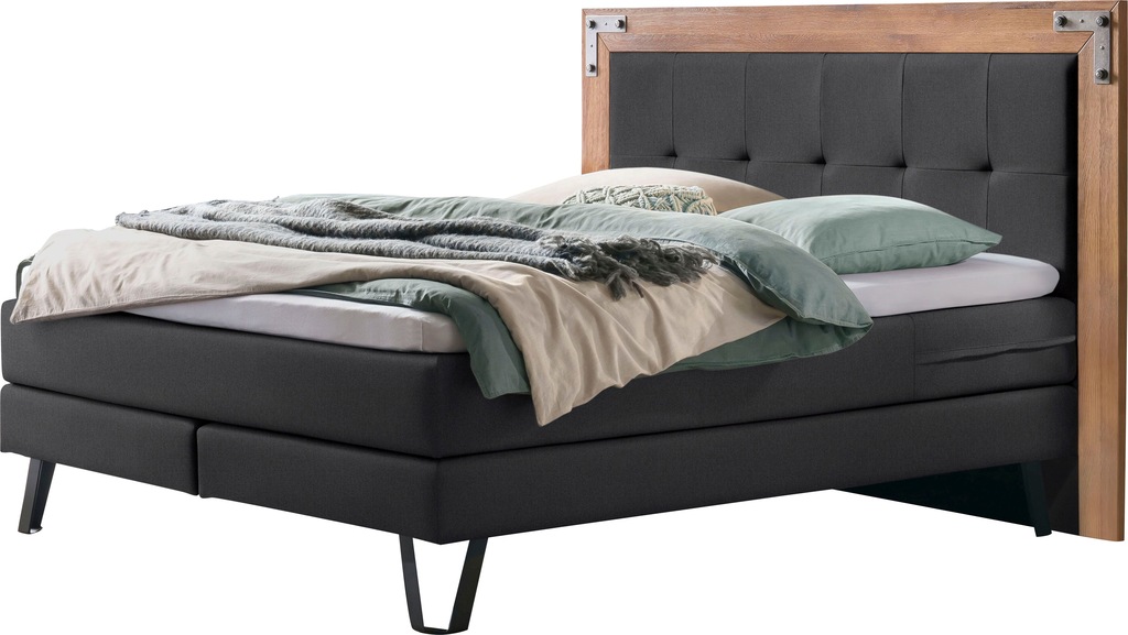 HASENA Boxspringbett Oakland, Boxspringbett, Industrial Look, Kopfteil aus günstig online kaufen