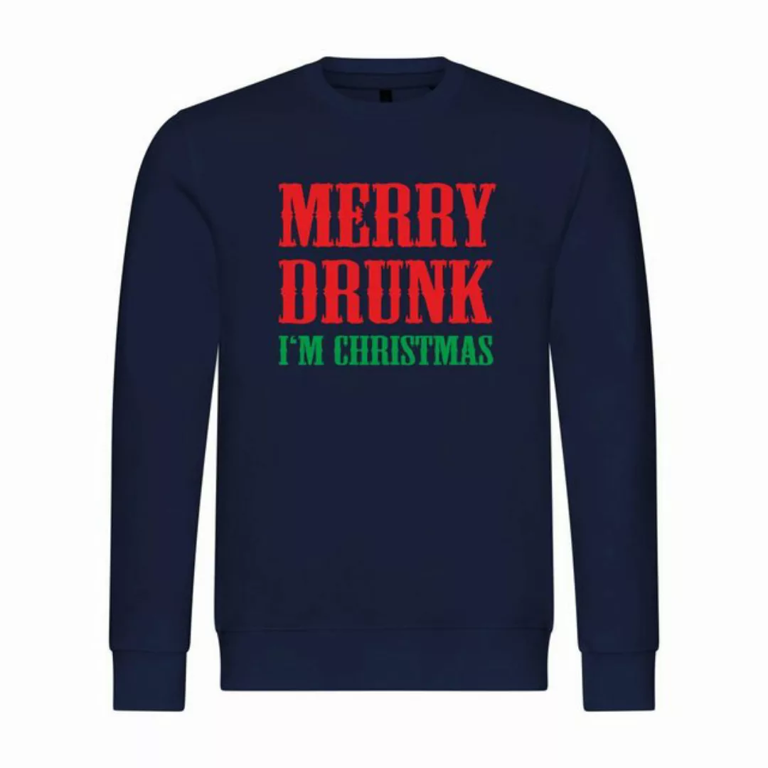 deinshirt Rundhalspullover Herren Sweatshirt Merry drunk im Christmas Mit P günstig online kaufen