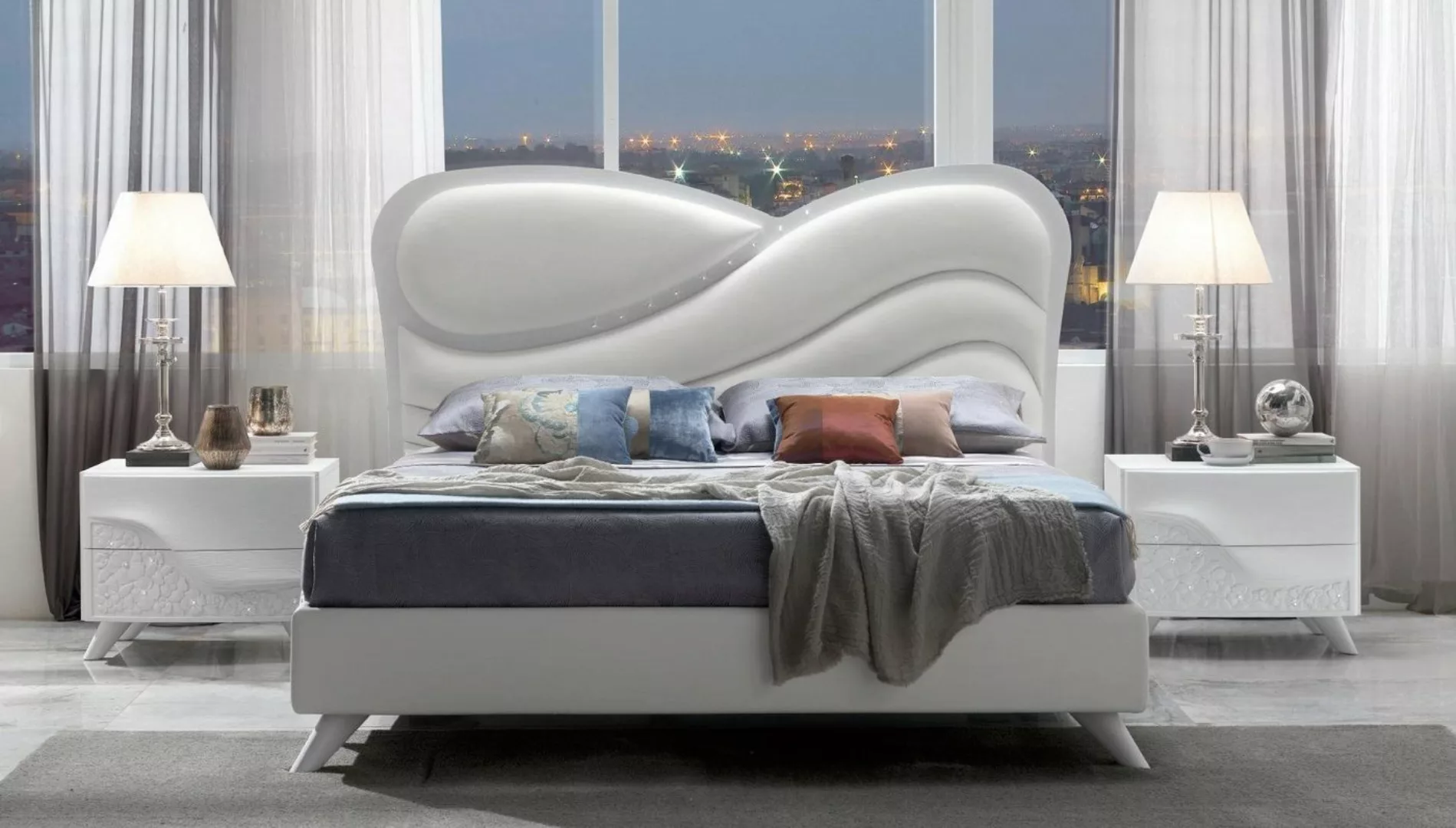 JVmoebel Bett Bett Polster Design Luxus Doppel Hotel Betten Schlaf Zimmer H günstig online kaufen
