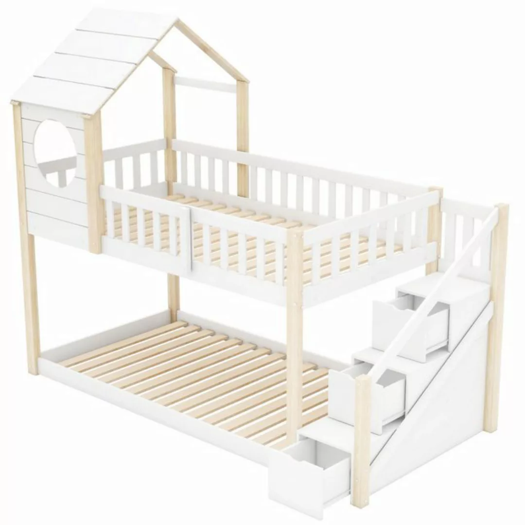 Gotagee Kinderbett Baumhaus Einzelbett 90x200 Hausbett Doppelbett Stauraum günstig online kaufen