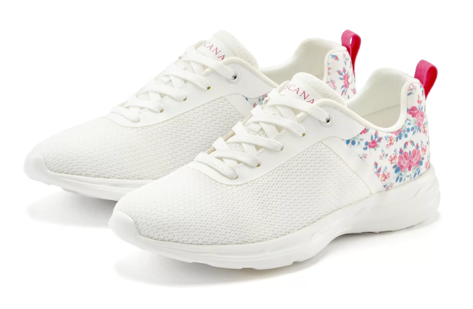 LASCANA Sneaker, Freizeitschuh, Halbschuh mit Blumen-Print VEGAN günstig online kaufen