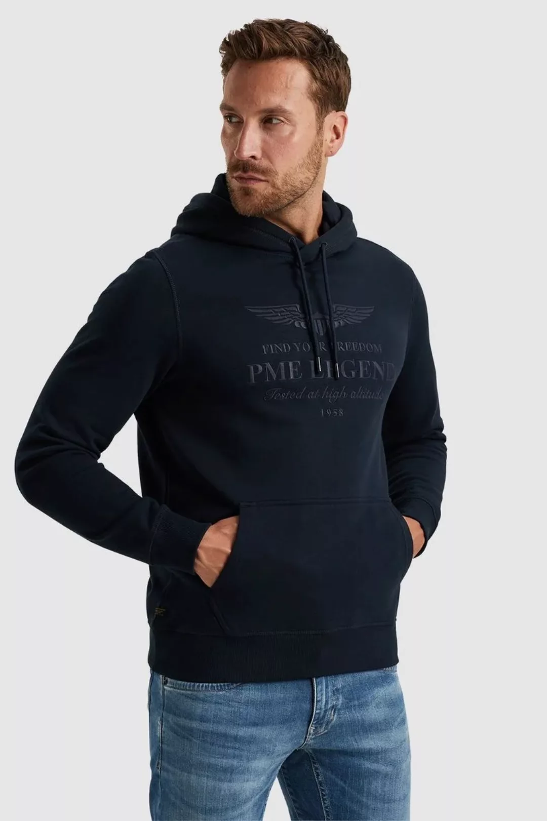 PME Legend Hoodie Soft Teddy Navy - Größe M günstig online kaufen