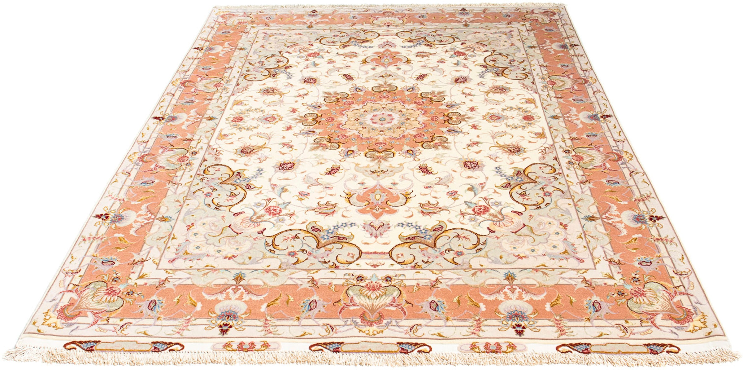 morgenland Orientteppich »Perser - Täbriz - Royal - 205 x 152 cm - beige«, günstig online kaufen