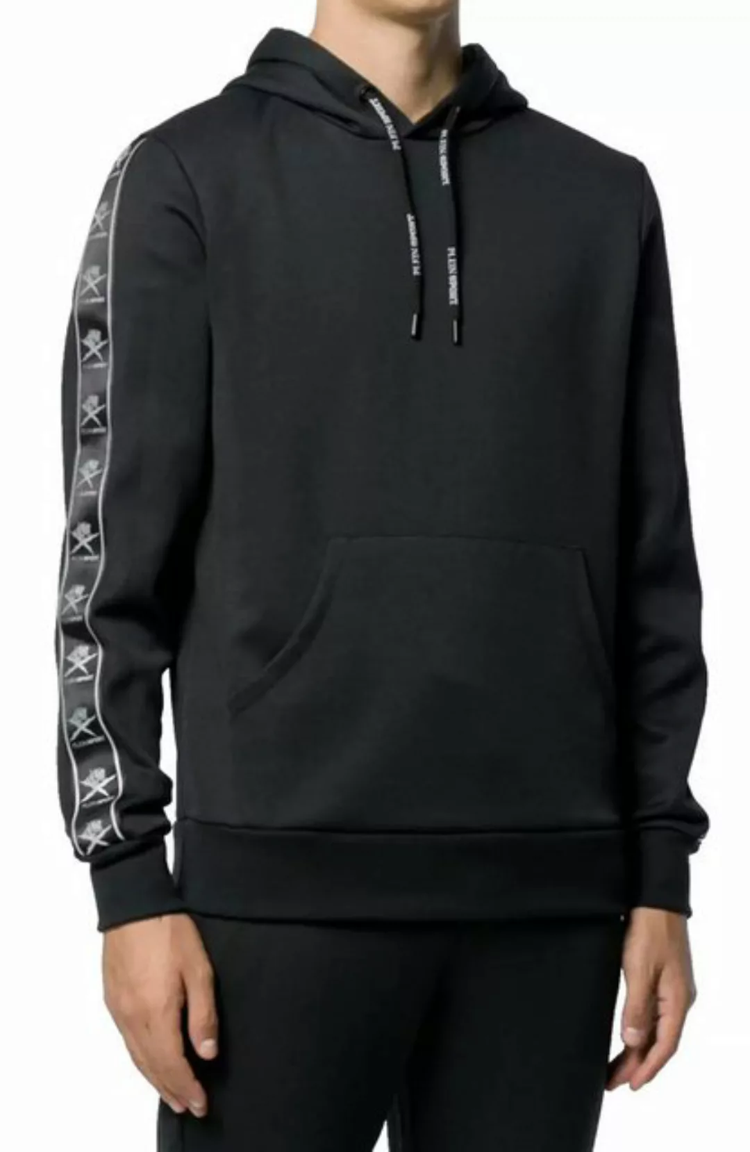 PHILIPP PLEIN Hoodie Kapuzen Sweatshirt mit Tape Streifen Fronttasche, Kord günstig online kaufen