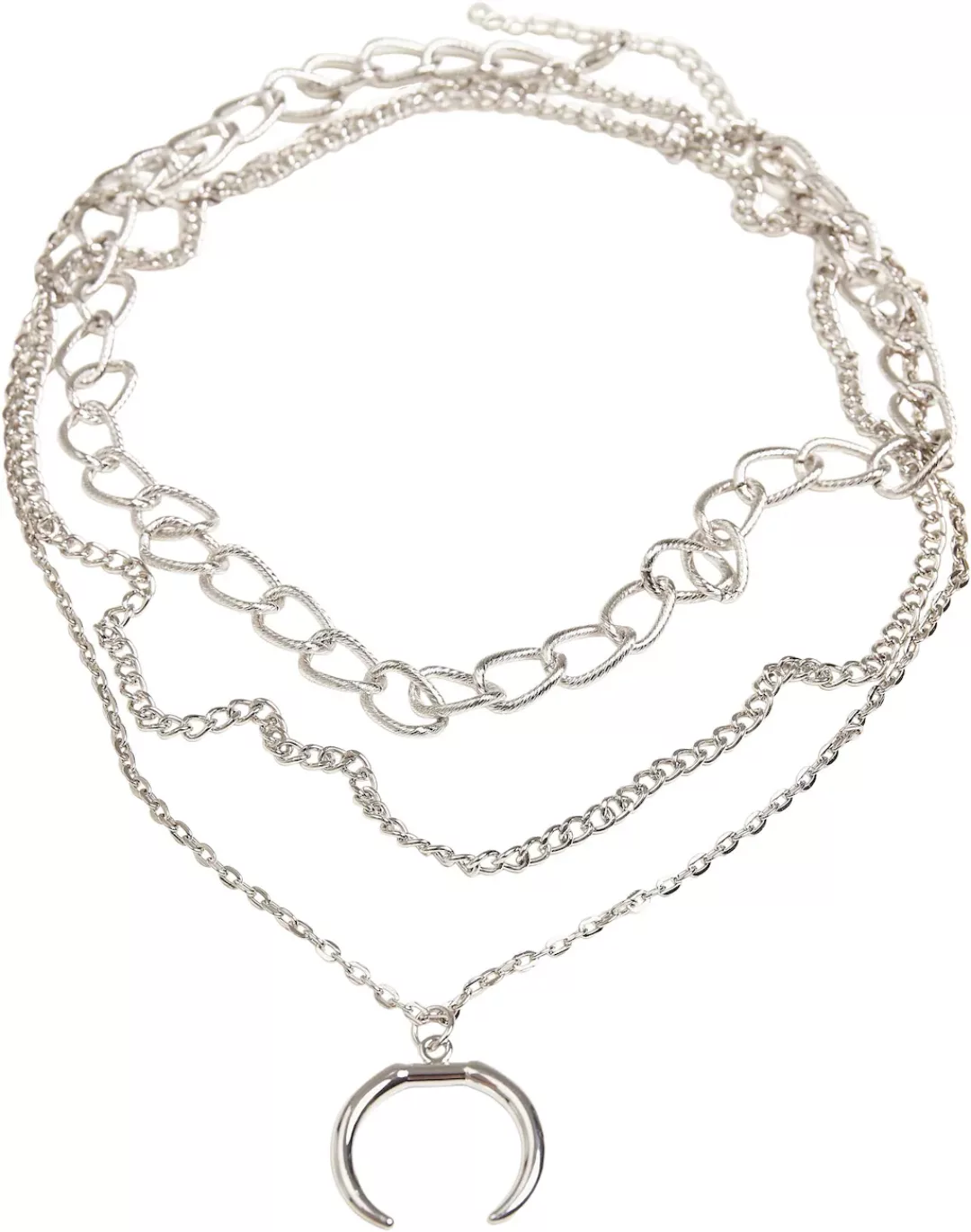 URBAN CLASSICS Edelstahlkette "Accessoires Open Ring Layering Necklace" günstig online kaufen