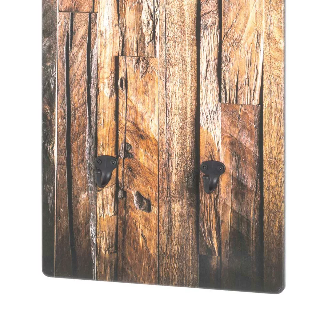Wandgarderobe in Holzmuster Optik 70 cm hoch günstig online kaufen