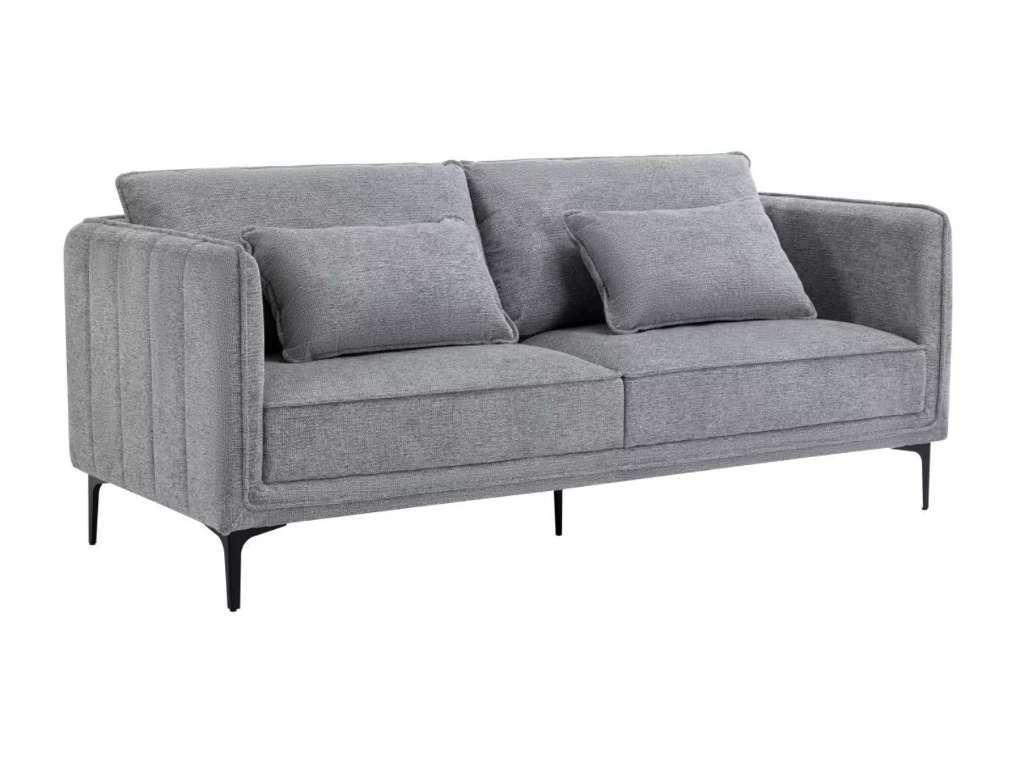 Sofa 3-Sitzer - Stoff - Grau - TORMELDA günstig online kaufen