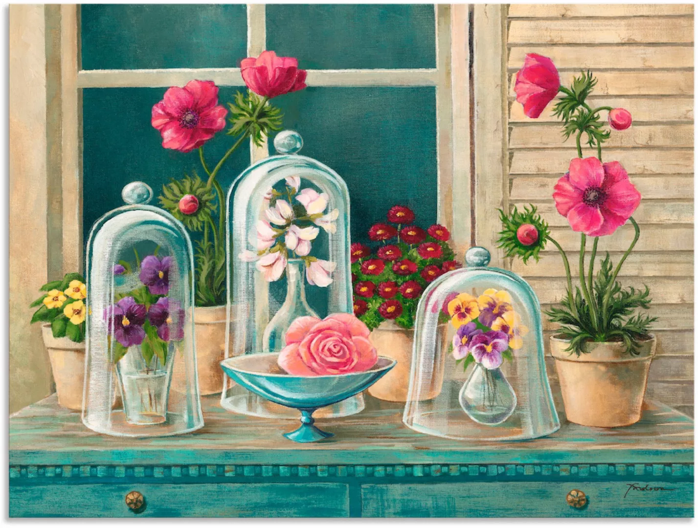 Artland Wandbild "Kollektion mit Blumen", Arrangements, (1 St.) günstig online kaufen