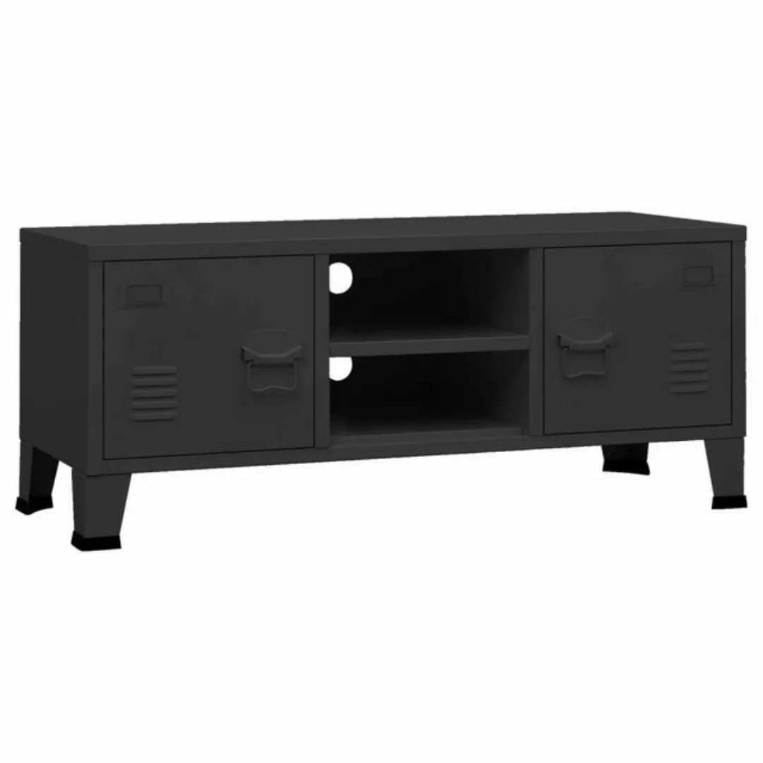 Tv-schrank Industrie-stil Schwarz 105x35x42 Cm Metall günstig online kaufen