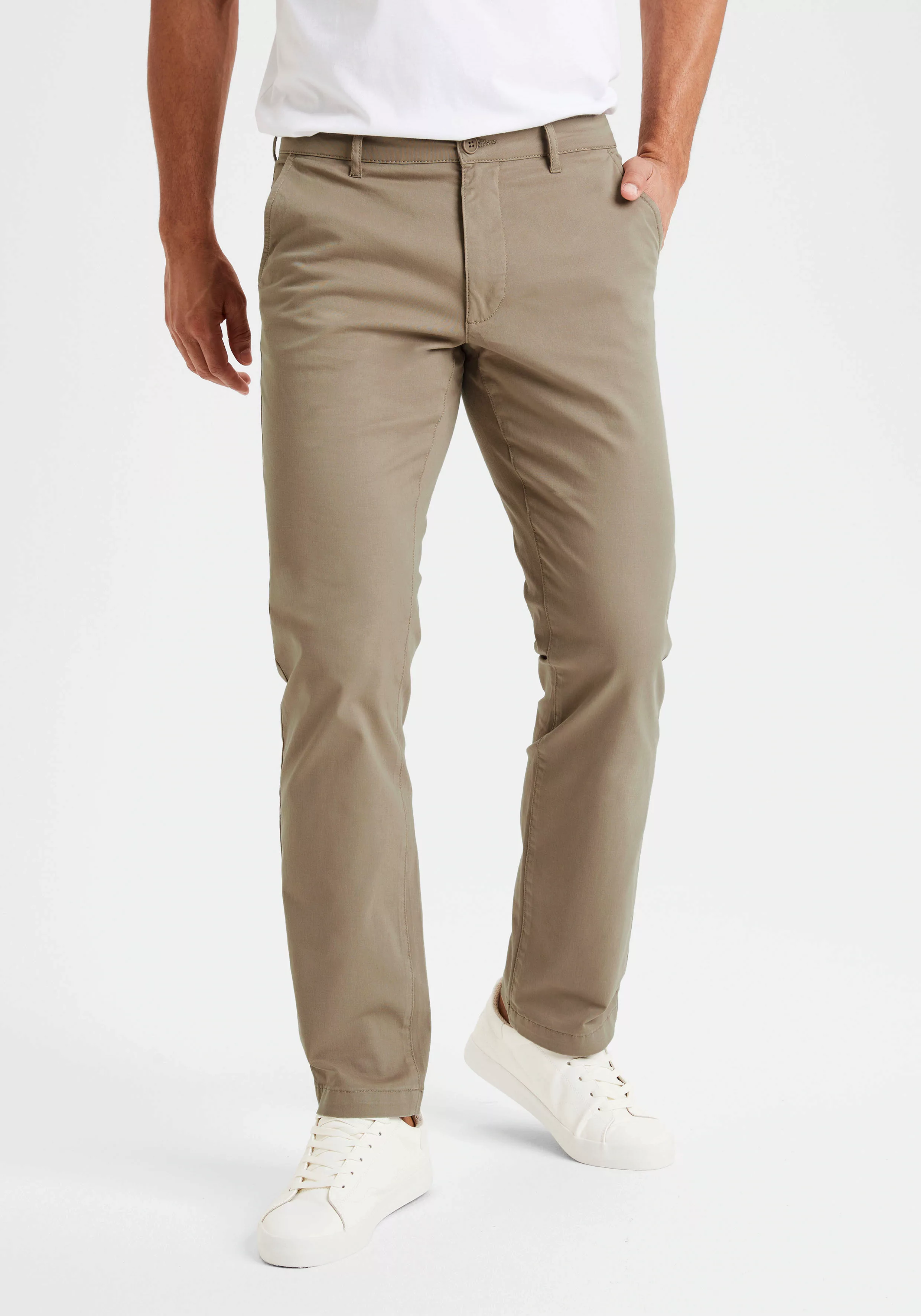 H.I.S Chinohose Straight-fit Lang, Chino mit normaler Leibhöhe aus elastisc günstig online kaufen