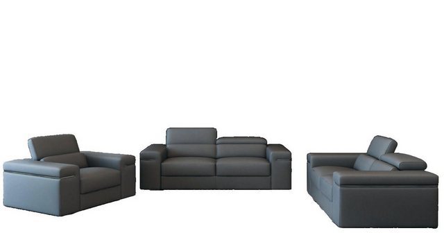 JVmoebel Sofa Ledersofa Couch Wohnlandschaft Garnitur Modern Sofagarnitur 3 günstig online kaufen