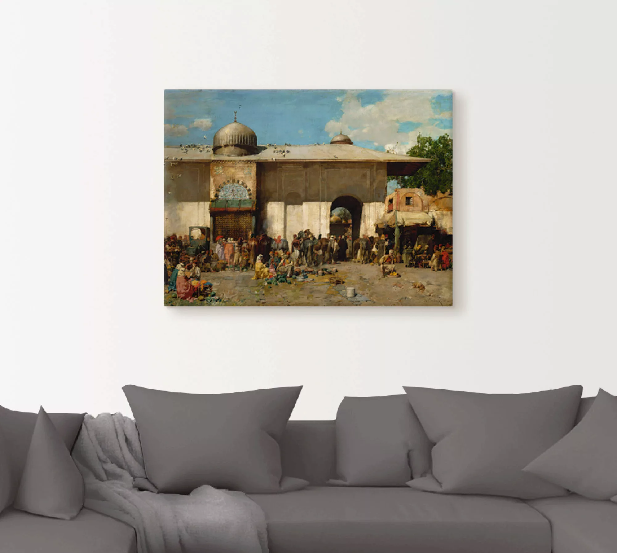 Artland Leinwandbild "Orientalischer Markt. 1884", Gruppen & Familien, (1 S günstig online kaufen