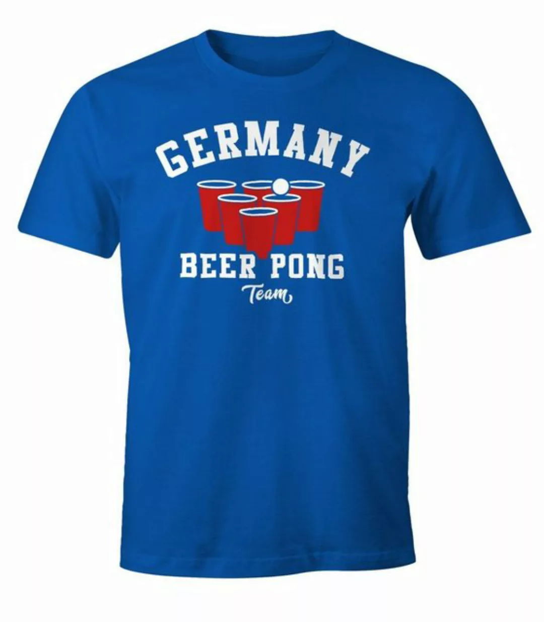 Print-Shirt Herren T-Shirt Germany Beer Pong Team Bier Fun-Shirt Moonworks® günstig online kaufen