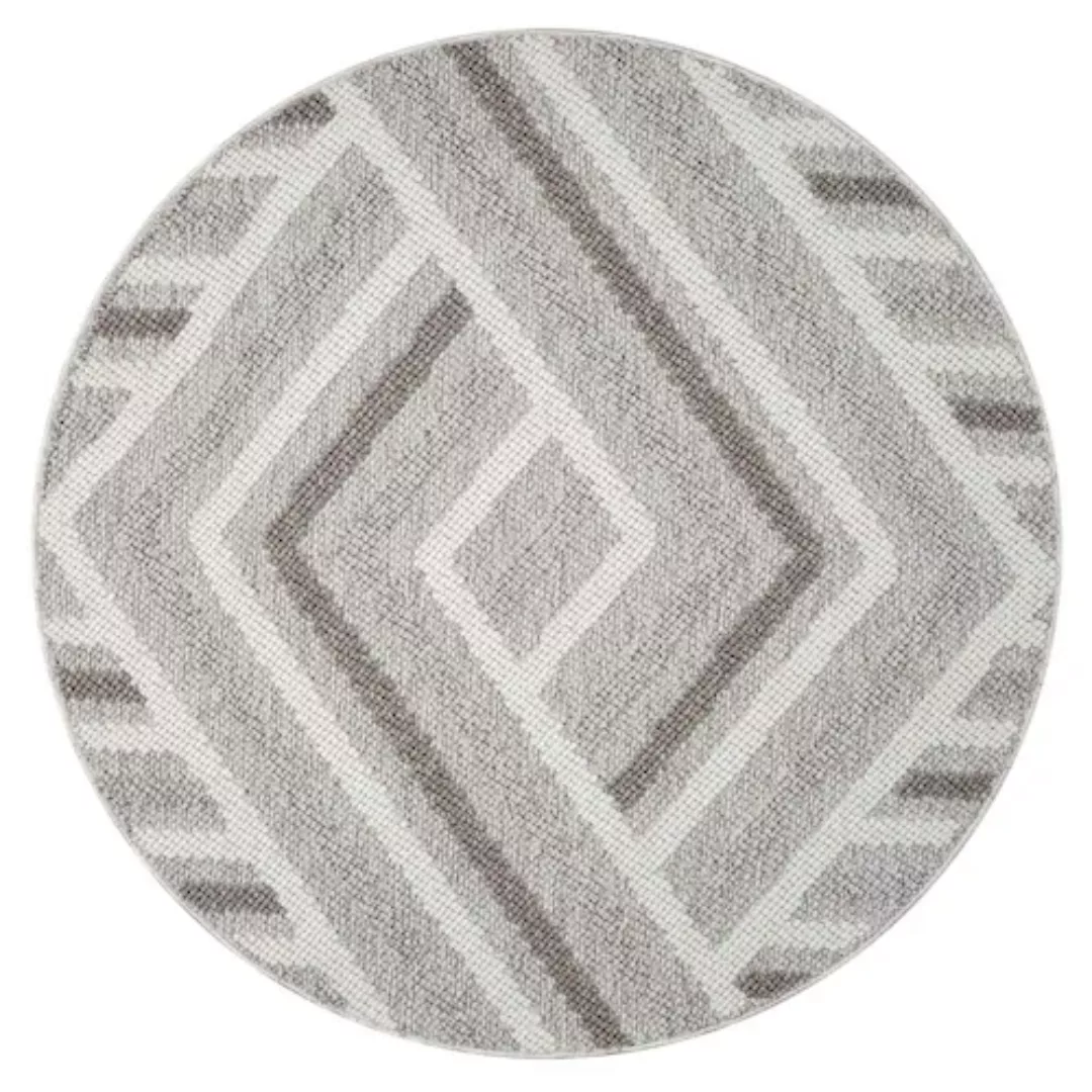 Carpet City Teppich »LINDO 7590«, rund, Kurzflor, Hochtief-Muster/ 3D-Effek günstig online kaufen