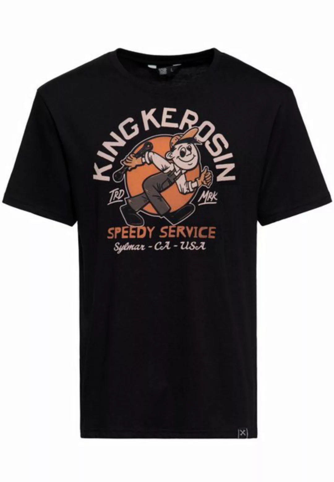 KingKerosin Print-Shirt Speedy Service (1-tlg) mit Frontprint günstig online kaufen