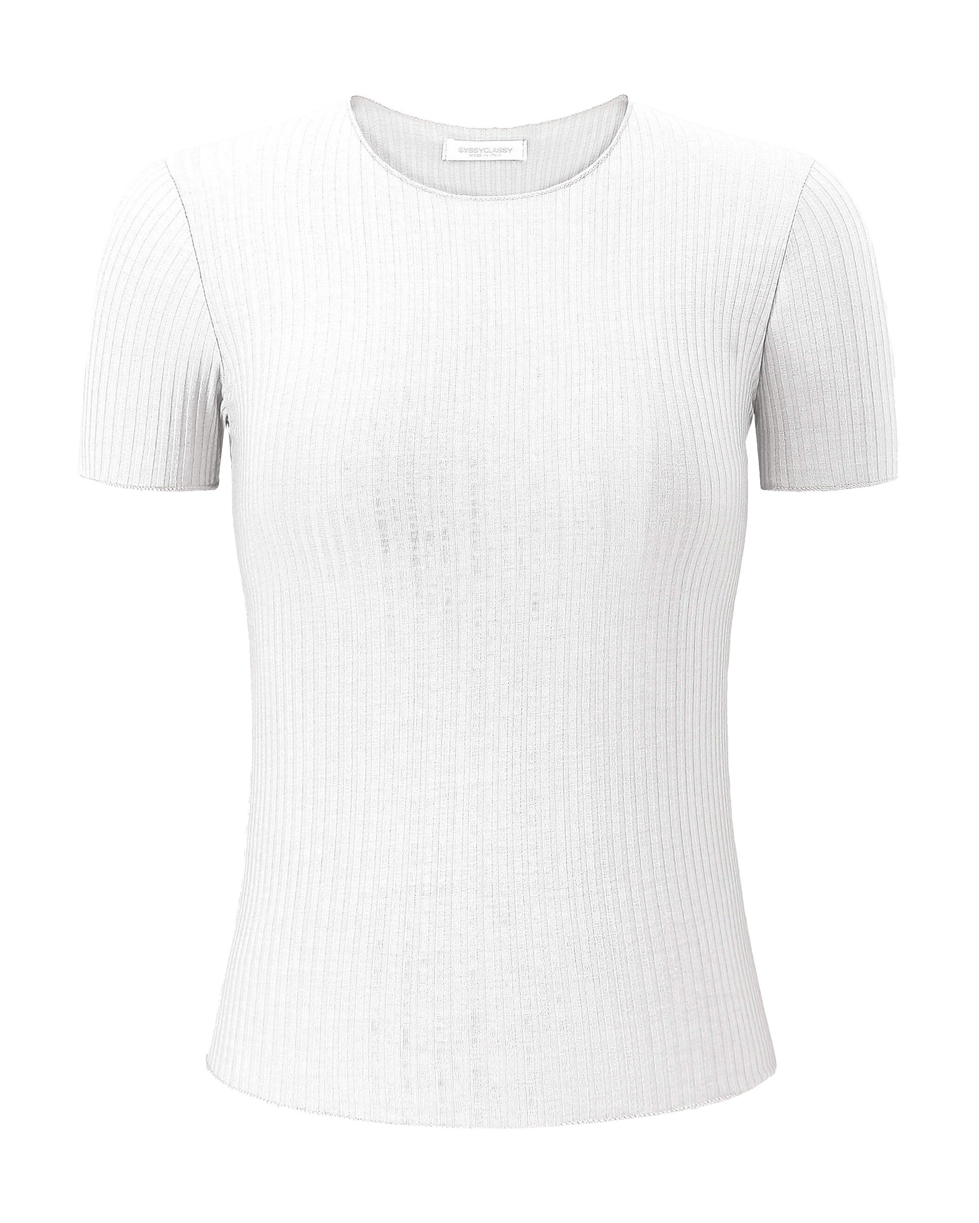 SASSYCLASSY Kurzarmshirt Geripptes T-Shirt Damen mit günstig online kaufen