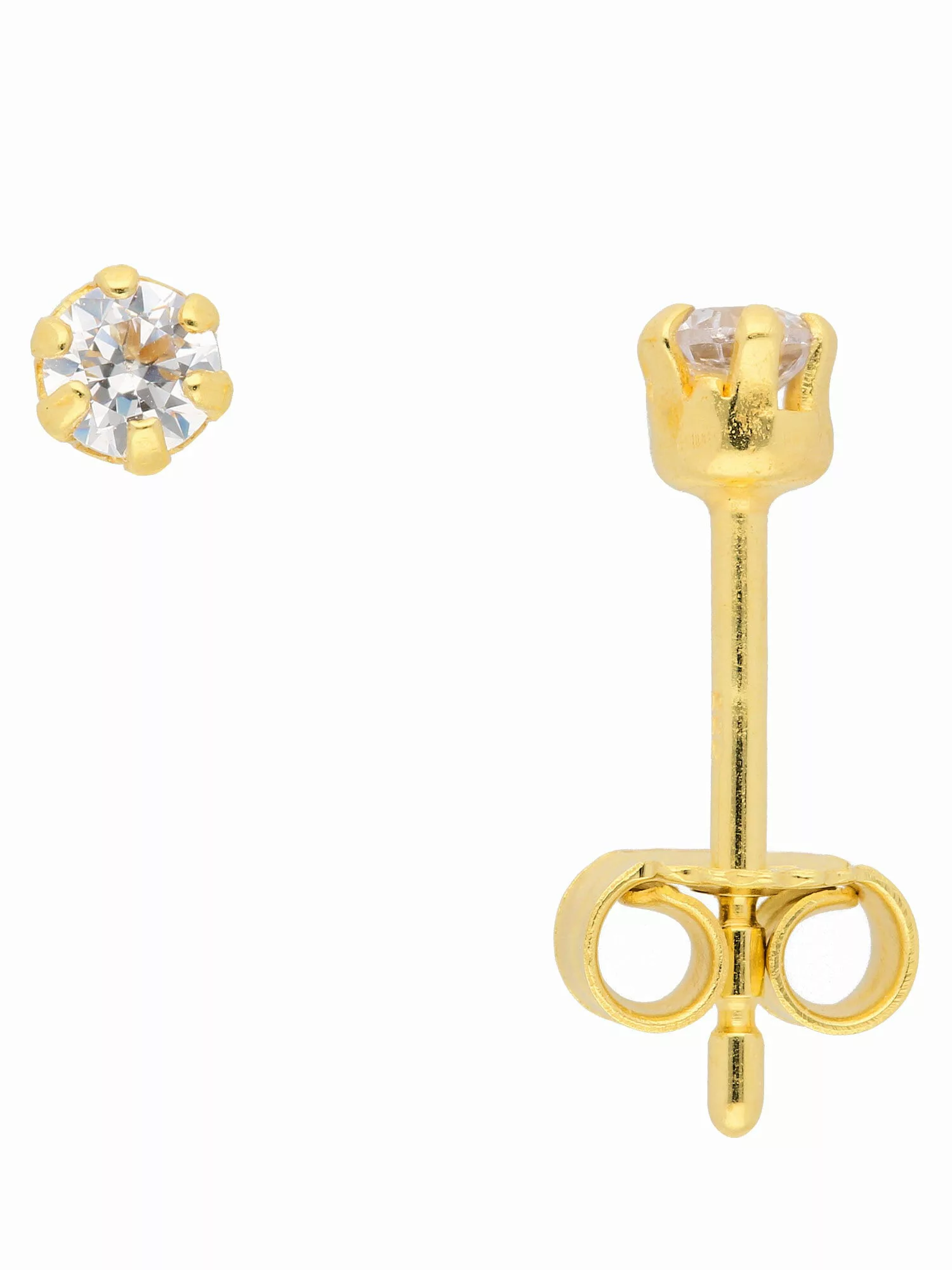Adelia´s Paar Ohrhänger "333 Gold Ohrringe Ohrstecker Ø 3,5 mm", mit Zirkon günstig online kaufen
