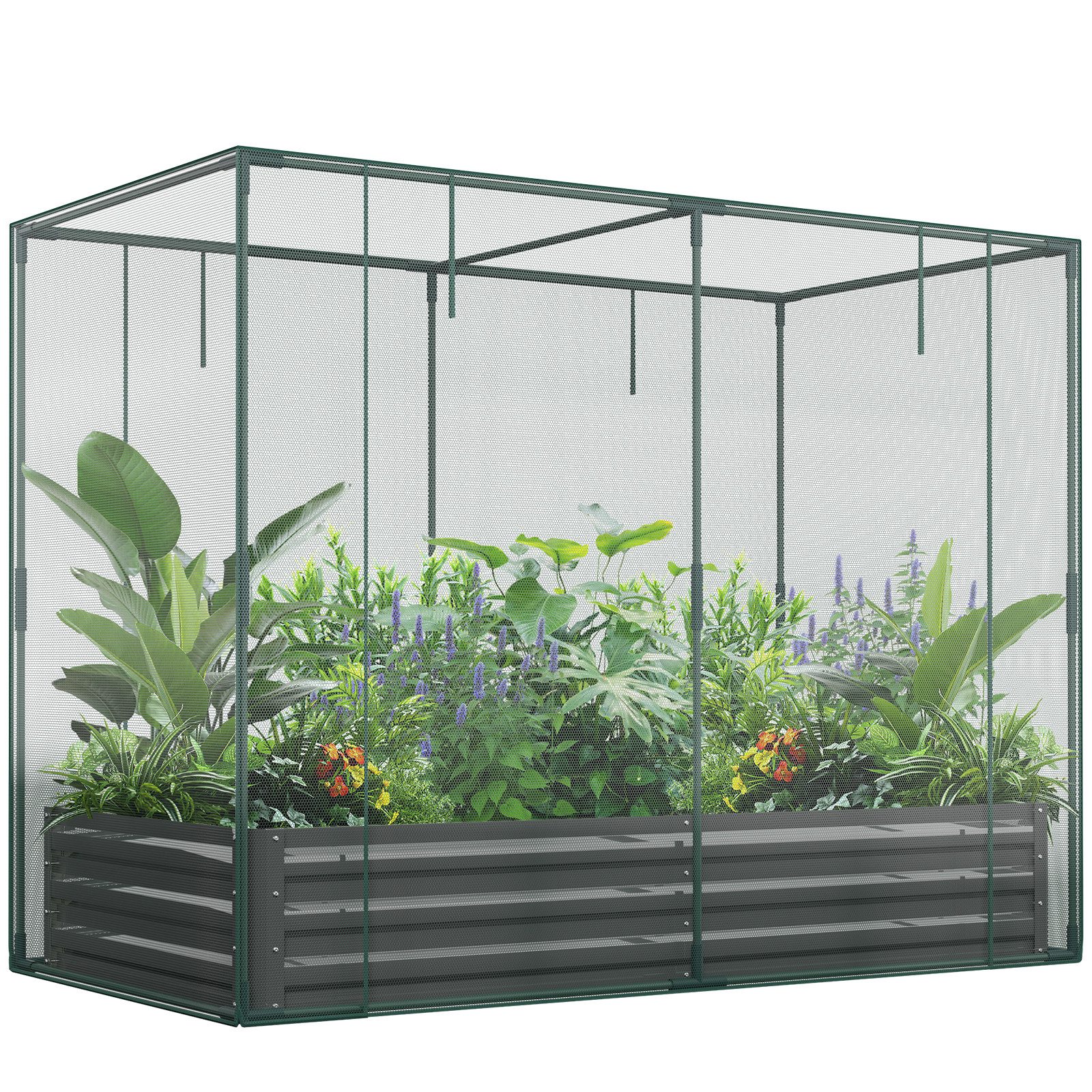 Meulbaty Blumenkasten Metall-Hochbett für Garten, Pflanzkasten günstig online kaufen